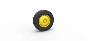 2 Hole front wheel of Vintage School bus Scale 1:25
