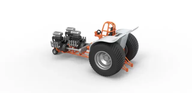 Diecast Pulling tractor with 3 engines V8 Version 4 1:25 — Фото 9 из 31