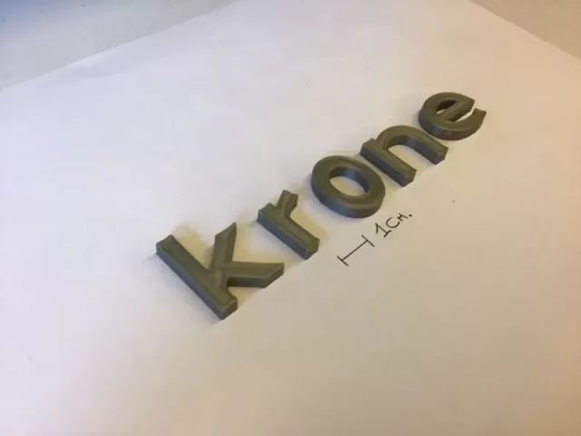 KRONE lowercase 3D letters STL file — Фото 4 из 5