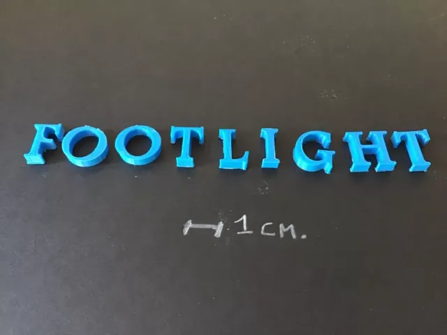 FOOTLIGHT font uppercase 3D letters STL file — Фото 2 из 5