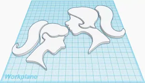 Mother & Daughter Head Kiss