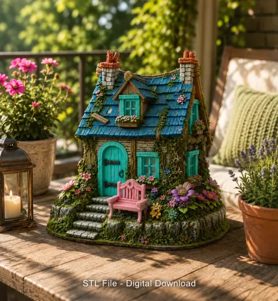 Cozy Fantasy House STL for 3D Printing