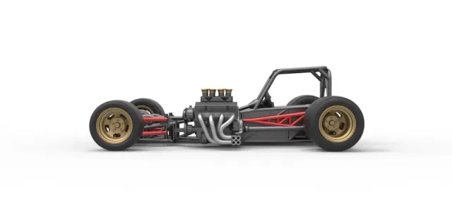 Supermodified front engine race car Base Scale 1:25 — Фото 9 из 31