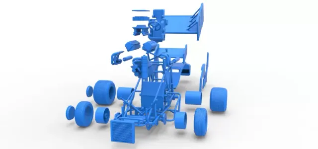 Diecast Winged Sprint car Scale 1:25 — Image 23 of 30