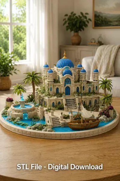 Azure Oasis Palace STL File for 3D Print — Фото 5 из 17