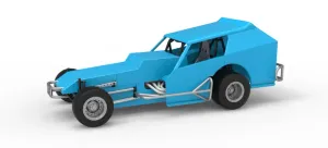 Vintage Dirt Modified stock car Version 8 Scale 1:25