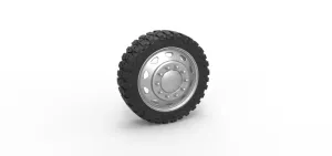 10 Triangular Hole front semi wheel for pickup V1 Scale 1:25