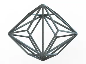 Wireframe Shape Triakis Octahedron