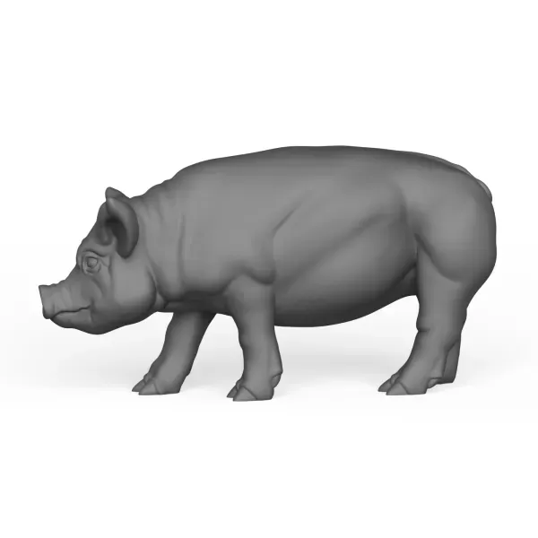 3D Printable Pig Standing Pose — Image 3 of 5