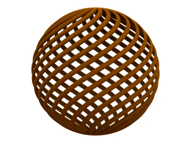 Wireframe Shape Geometric Twisted Sphere — Фото 2 из 6