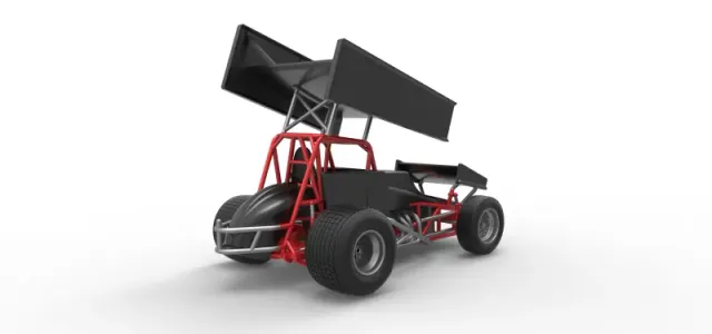 Vintage Winged Sprint car Scale 1:25 — Фото 18 из 31