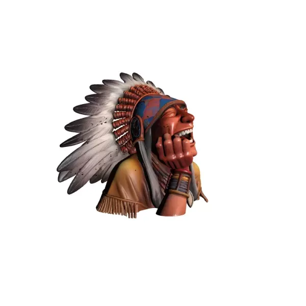 Laughing Apache Warrior 3D Model — Фото 4 из 6