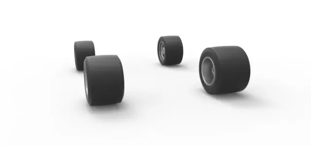 Wheel set of Asphalt Supermodified stock car Scale 1:25 — Image 8 of 10