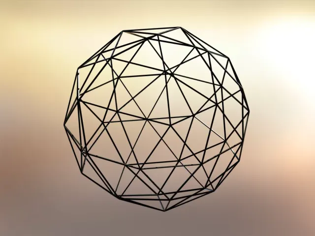 Wireframe Shape Geodesic Polyhedron Sphere — Фото 8 из 8
