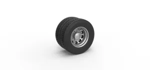 Diecast Rear custom wheel of semi truck Version 4 Scale 1:25