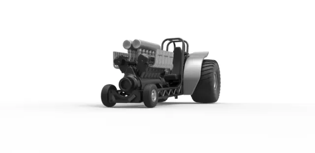 Diecast Mini Rod pulling tractor with V12 engine Scale 1 to 25 — Фото 4 из 31