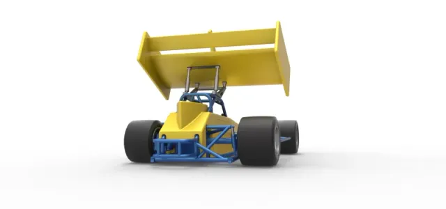 Supermodified front engine Winged race car V2 Scale 1:25 — Image 19 of 30