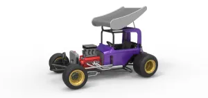 Vintage Winged Supermodified stock car for Dirt Scale 1:25