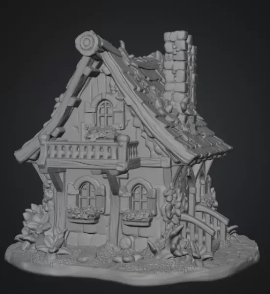 Enchanted Bloom Cottage STL File for 3D Printing — Image 13 of 13