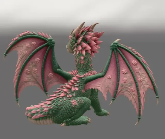 Blossom Meadow Dragon STL File for 3D Print — Фото 6 из 12