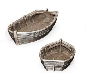 Long Boat - Row Boat The Lost Islands PRINT MODEL 3D STL