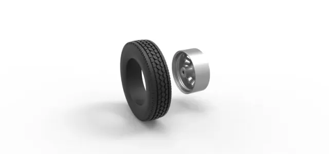 Diecast Front custom wheel of semi truck Version 16 Scale 1:25 — Image 10 of 11