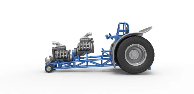 Diecast Pulling tractor with 2 engines V8 Version 4 Scale 1:25 — Фото 7 из 31