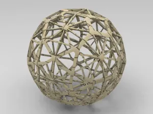 Wireframe Shape Geometric Faceted Sphere