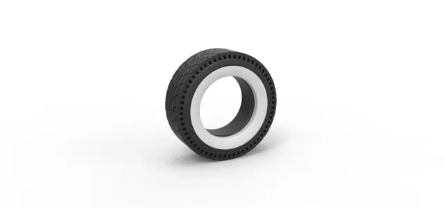 Whitewall rear tire of vintage dragster Version 6 Scale 1:25 — Фото 10 из 10