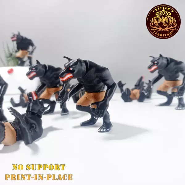 Flexi Mini Werewolf | Halloween Special | No support | Print in — Image 4 of 5