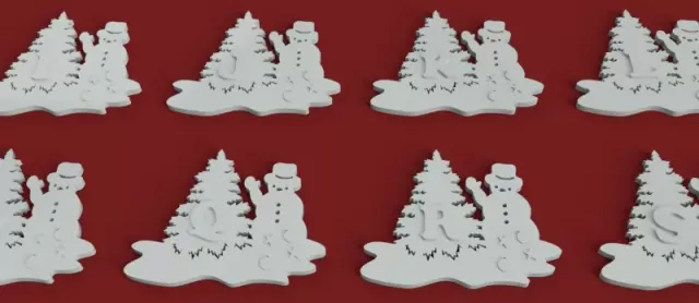 CHRISTMAS SNOWMAN 3D letters stl file — Фото 8 из 11
