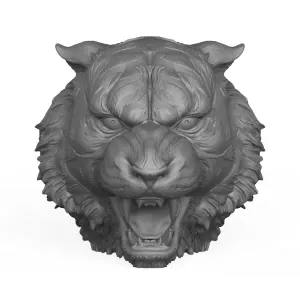 3D Printable Tiger Animal Head