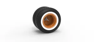 Wheel of Vintage Dirt race car V8 Scale 1:25