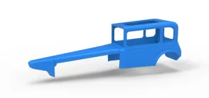 Shell of Vintage Supermodified stock car Version 4 Scale 1:25