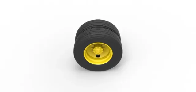 2 Hole rear double wheel of Vintage School bus Scale 1:25 — Image 6 of 11