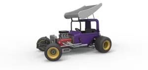 Vintage Winged Supermodified for Dirt while turning Scale 1:25