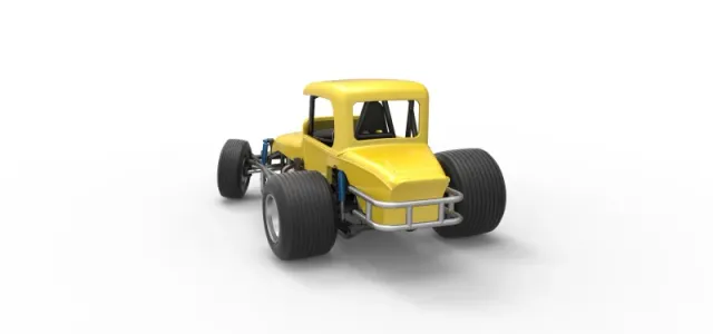 Vintage Sprint car while turning Version 2 Scale 1:25 — Фото 12 из 29