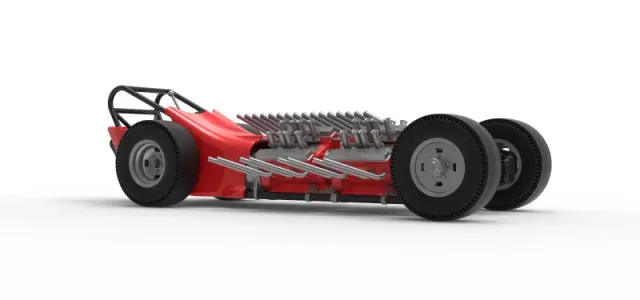 Vintage AWD Dragster Version 2 Scale 1:25 — Фото 25 из 30