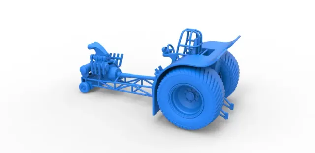 Diecast Pulling tractor with single V8 engine Scale 1 to 25 — Фото 20 из 29