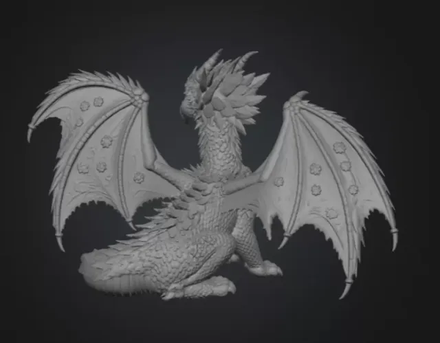 Blossom Meadow Dragon STL File for 3D Print — Фото 10 из 12