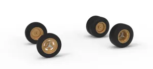 Wheel Set of Vintage Dirt Supermodified stock car V2 Scale 1:25