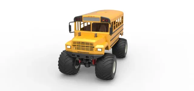 Vintage School bus Monster Truck Scale 1:25 — Фото 5 из 26