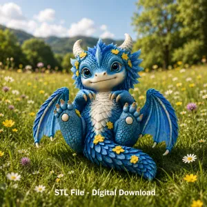 Bluebell Baby Dragon STL File for 3D Print