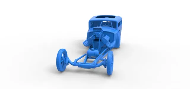 Front engine old school dragster with shell Scale 1:25 — Фото 14 из 30