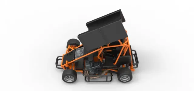 Pavement Winged 600 Micro sprint car Scale 1:25 — Фото 10 из 31