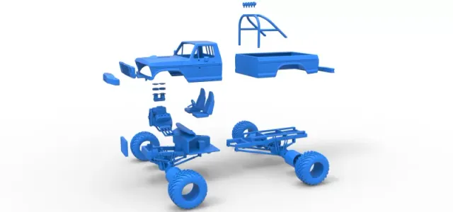 Diecast vintage Monster Truck Scale 1:25 — Фото 27 из 31