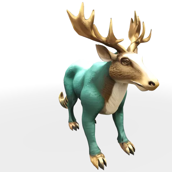 Turquoise Forest Guardian - Fantasy Deer Sculpture — Фото 2 из 9