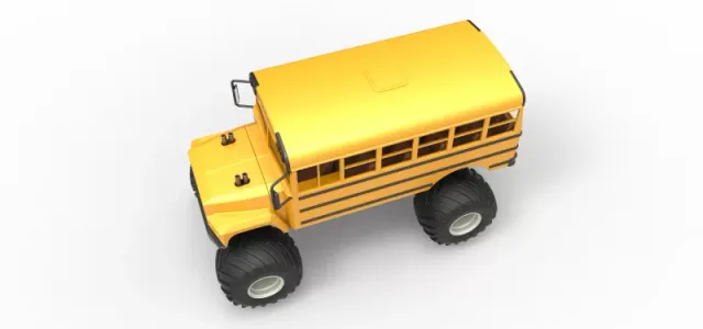 Vintage School bus Monster Truck Scale 1:25 — Фото 4 из 26