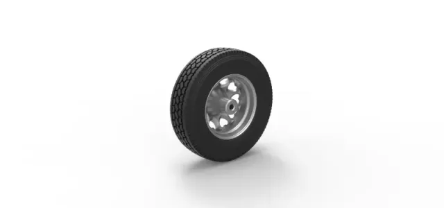 Front custom wheel of semi truck Version 25 Scale 1:25 — Фото 8 из 11