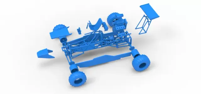 Vintage Mud dragster Scale 1:25 — Фото 19 из 26